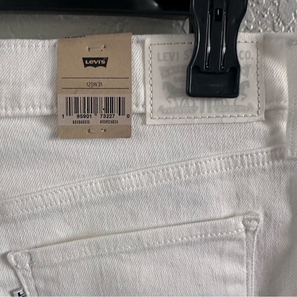 Levi’s 311 Shaping Skinny Capri Jeans White Mid Rise Size 12 W31 NWT - Picture 5 of 11